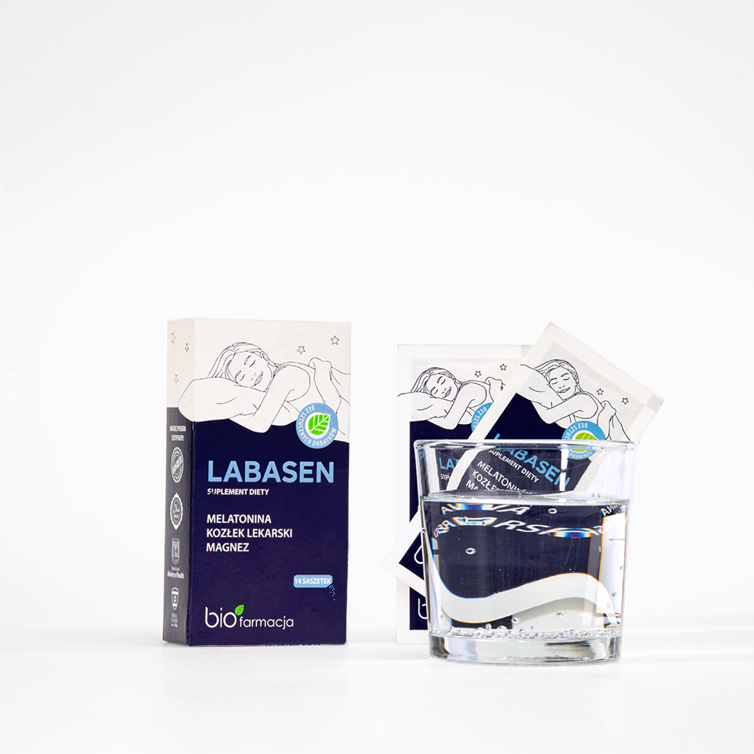 LABASEN - Melatonina, kozłek lekarski i magnez na sen - 14 saszetek - Biofarmacja