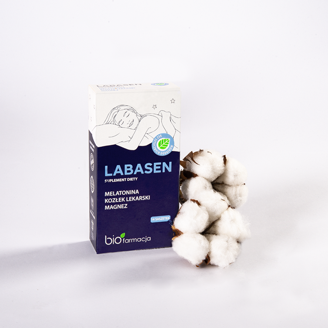 LABASEN - Melatonina, kozłek lekarski i magnez na sen - 14 saszetek - Biofarmacja
