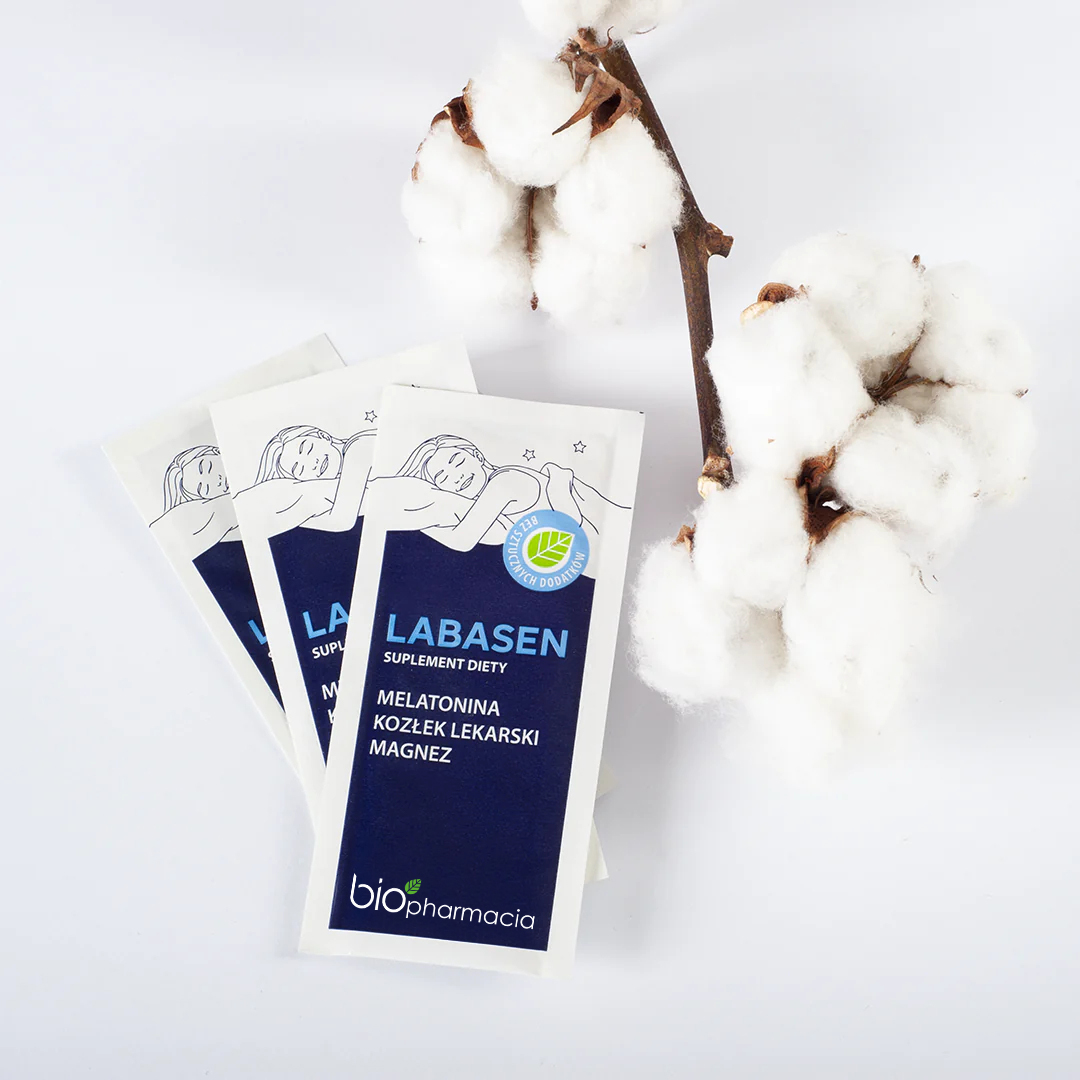 LABASEN - Melatonina, kozłek lekarski i magnez na sen - 14 saszetek - Biofarmacja