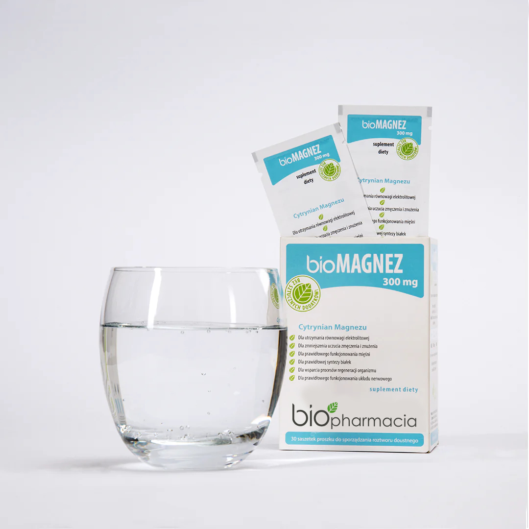 BioMAGNEZ 300 - Naturalny magnez do picia 300 mg - 30 saszetek - Biofarmacja