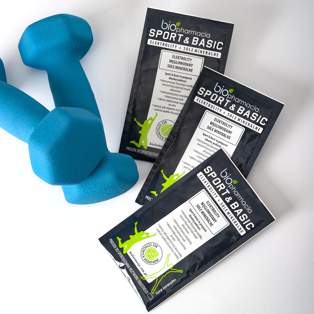SPORT&BASIC - Naturalne Elektrolity i Sole mineralne - 14 saszetek - Biofarmacja